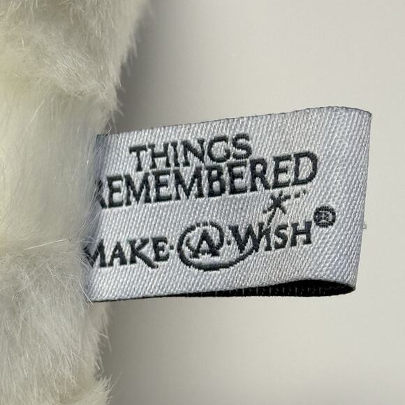 Things Remembered Make-A-Wish White Teddy Bear Plaid Bow Ralph Lauren Style Xmas - Picture 4 of 6